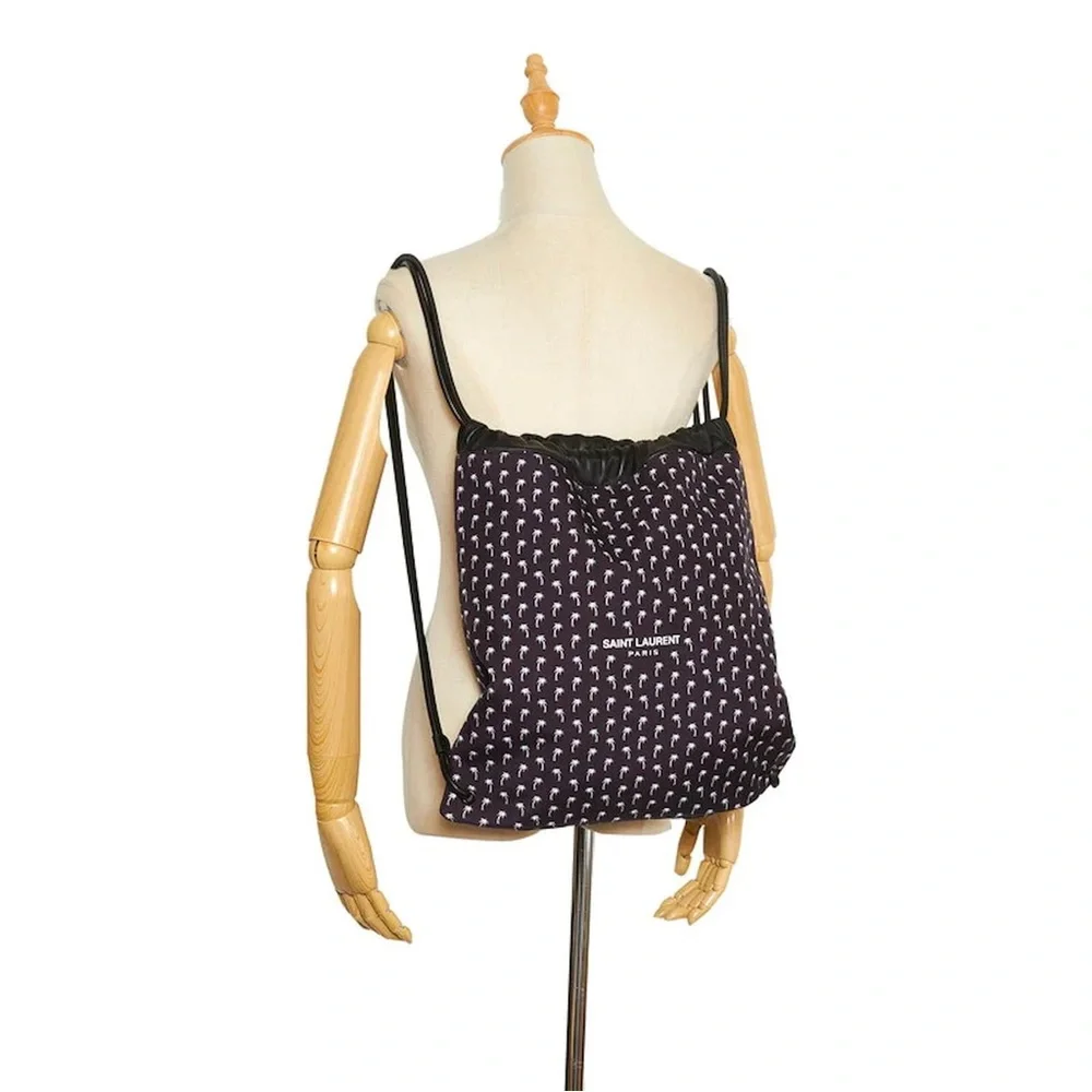 NWOT* SAINT LAURENT Canvas Drawstring Bag with Palm Print